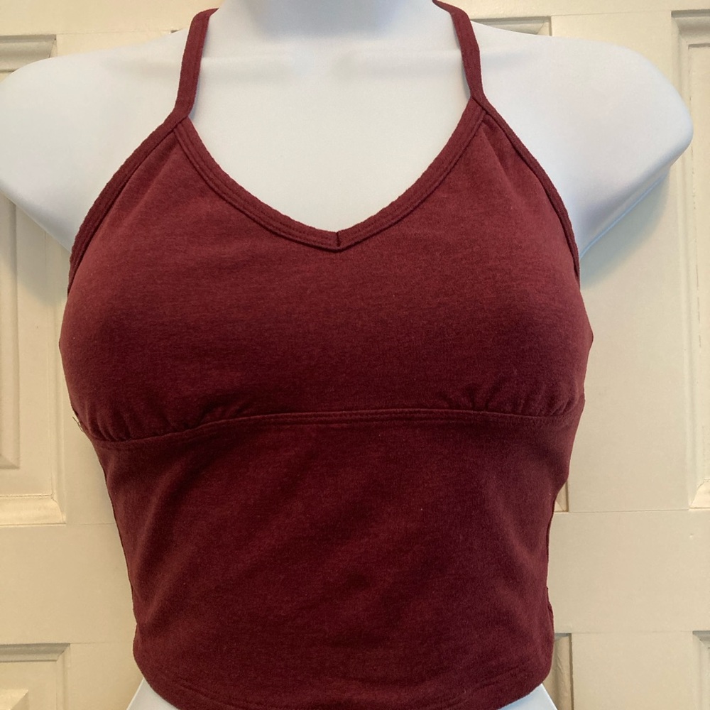 Women's Burgundy Halter Bralette